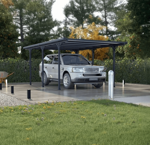 Carport 15,7 m² | Elegant aluminiumcarport 5,0x3,1 m | UV-skydd & vattenavrinning | Valdemar