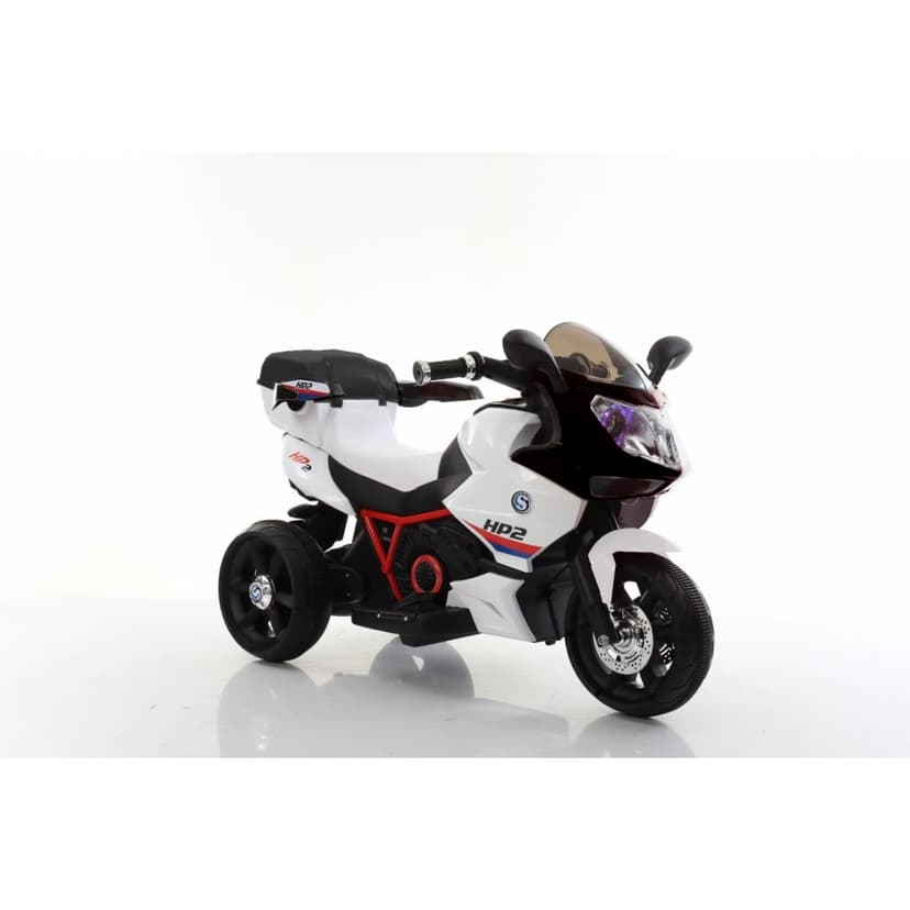 Elmotorcykel för barn | 7Ah | Dubbla motorer | Röd/Vit