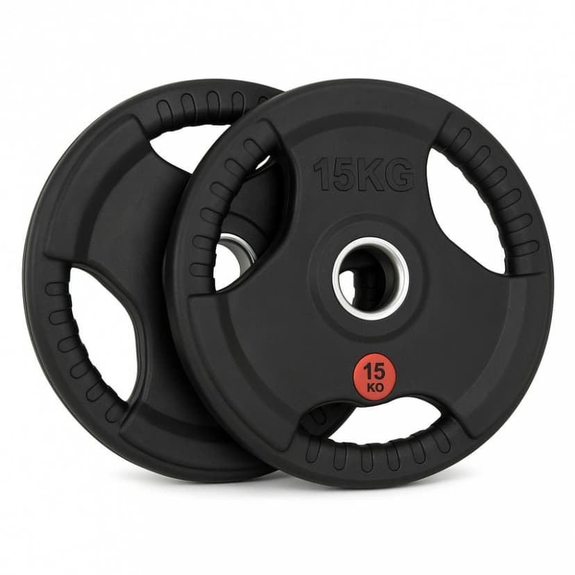 Viktskivor 2x15 kg (30 kg)  50 mm gummiklädda vikter