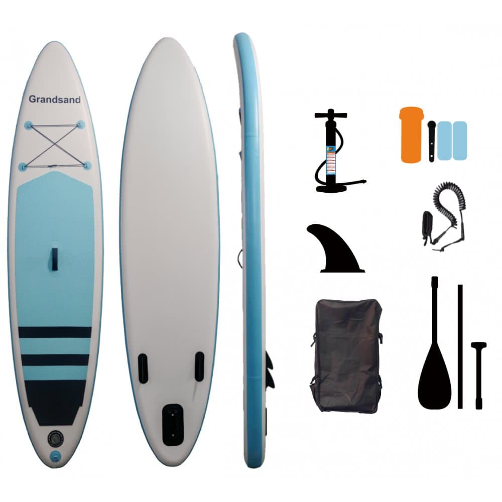 Uppblåsbar SUP 320 cm | Uppblåsbar Paddle Board | Stabil & Hållbar | Blå/Svart