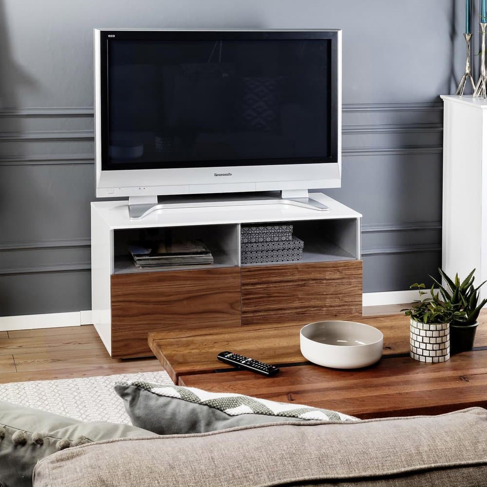 TV-bänk valnöt 100cm | 2 Lådor | Enchant
