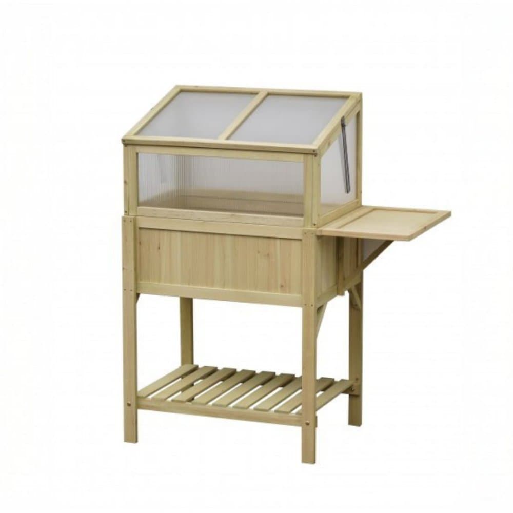 Miniväxthus 102×50×120 cm | För balkong & trädgård | Trä