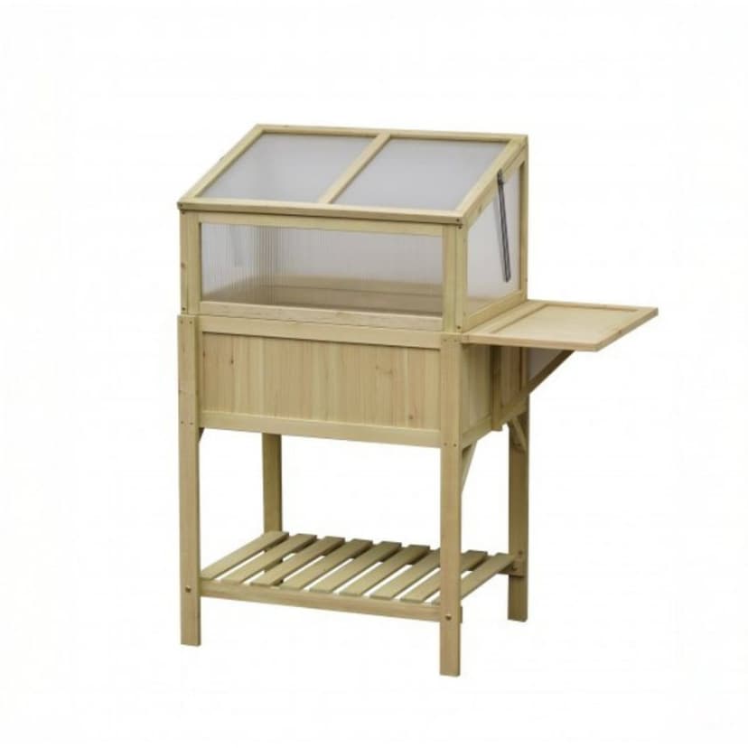 Miniväxthus 102×50×120 cm | För balkong & trädgård | Trä