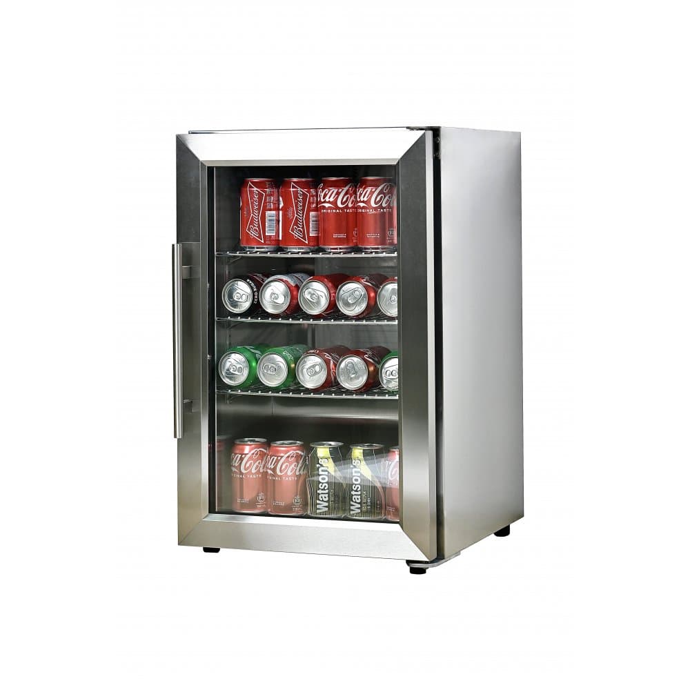 Utomhus kyl i rostfritt stål | UV-glas & LED-belysning | 63L
