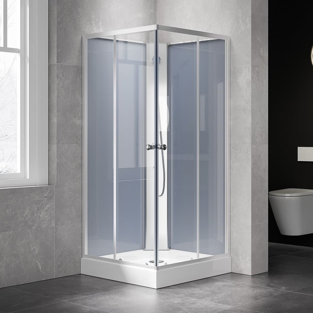 Duschkabin 80x80x203cm | Komplett - Aluminiumprofil
