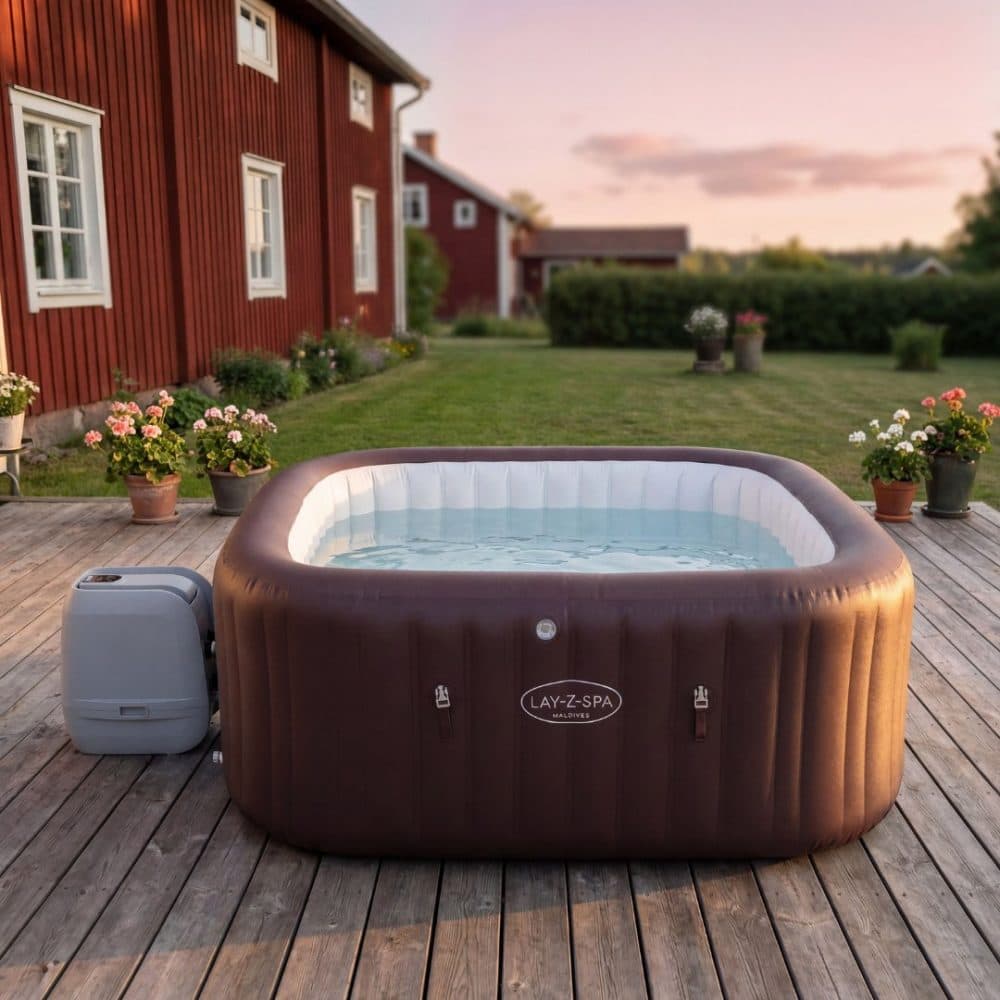 Bestway Maldives HydroJet PRO | Uppblåsbart spabad 201x201x80 cm | 7 personer | 6001U