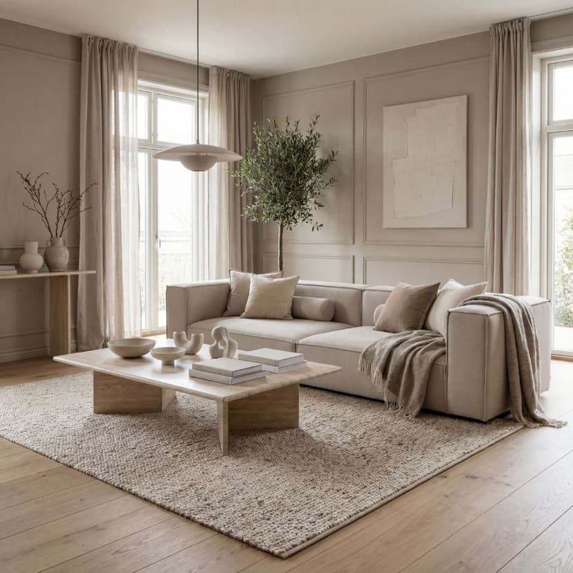 Madison XL Soffa  | Rymlig loungesoffa med exklusiv komfort | Beige