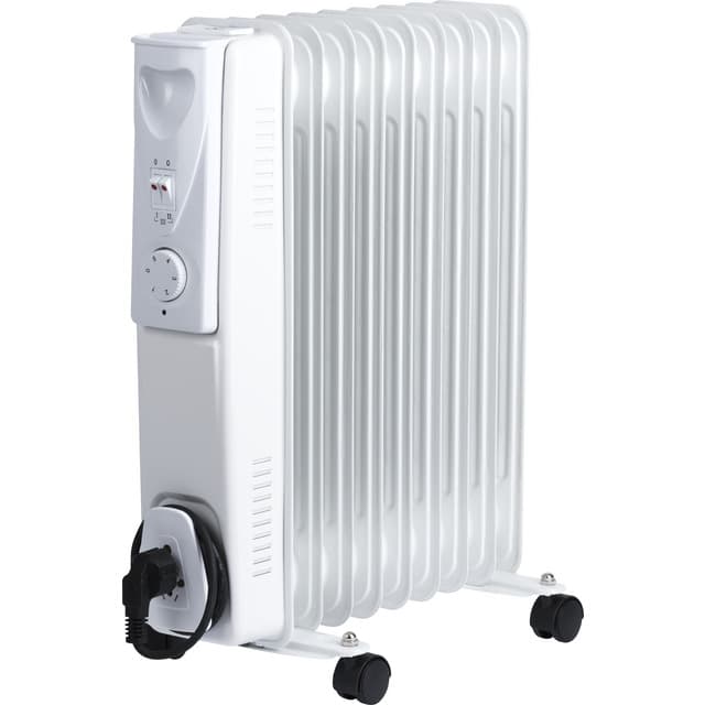 VÄRMEELEMENT OLJEFYLLT 9FLÄNS M HJUL 0-800-1200-2000W | Beijerbygg Byggmaterial