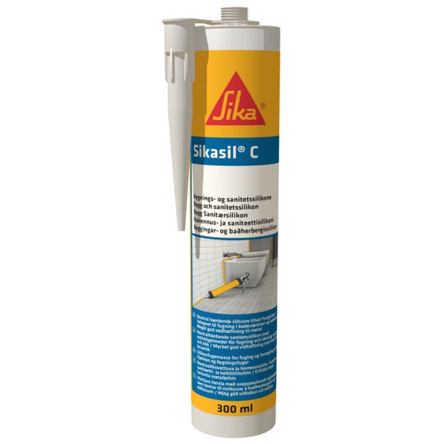 SIKASIL-C MÖGRÅ 300ML BYGGSILIKON | Beijerbygg Byggmaterial