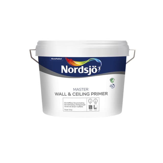 GRUNDFÄRG MASTER VÄGG&TAK NORDSJÖ INOMHUS 10L | Beijerbygg Byggmaterial