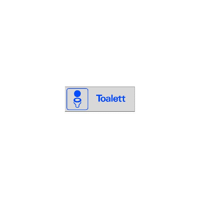 SKYLT 387050 SYMBOLSKYLT TOALETT 225X80MM | Beijerbygg Byggmaterial