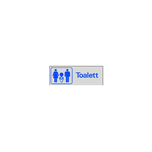 SKYLT 387150 SYMBOLSKYLT TOALETT DAM HERR 225X80MM | Beijerbygg Byggmaterial