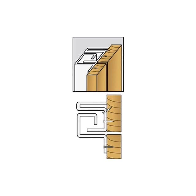 BRYTSKYDD C-PROFILEN U VIT 2030MM | Beijerbygg Byggmaterial