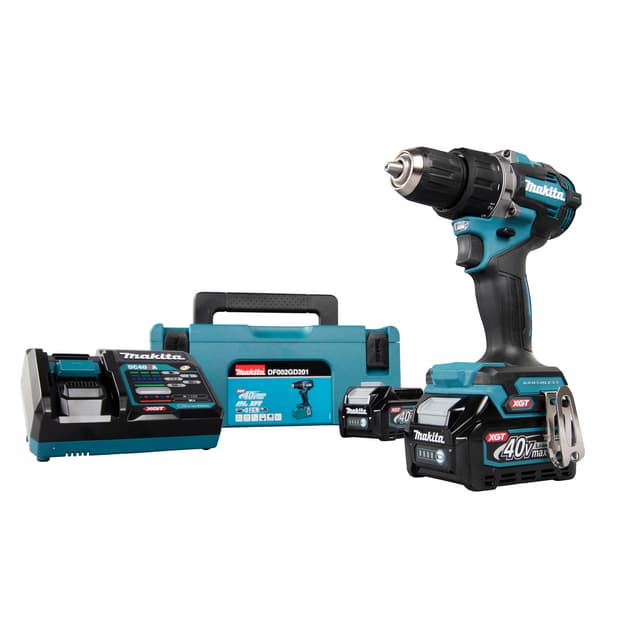 BORRSKRUVDRAGARE DF002GD201 MAKITA 30/54NM BL 2X2,5AH 40V | Beijerbygg Byggmaterial