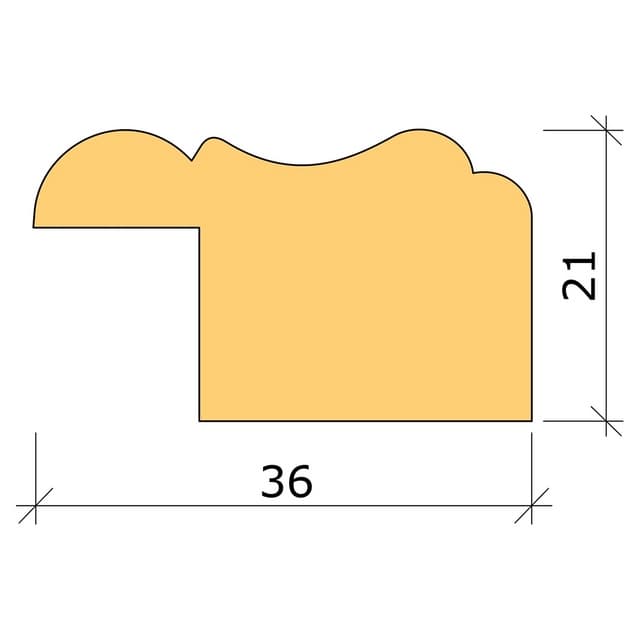21X36 BRÖSTLIST ALLMOGE L=2,4M 9-14MM FURU RAW (12) | Beijerbygg Byggmaterial
