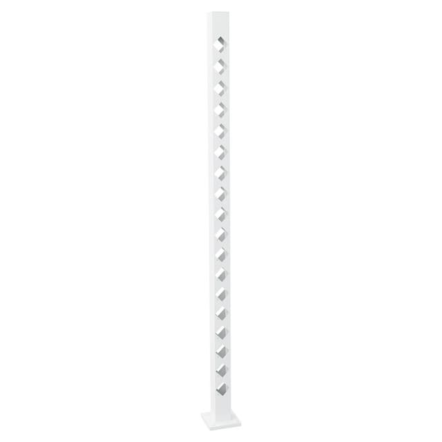 MELLANSTOLPE BOLMEN 1680 VIT STAKETSTOLPE ALUMINIUM | Beijerbygg Byggmaterial