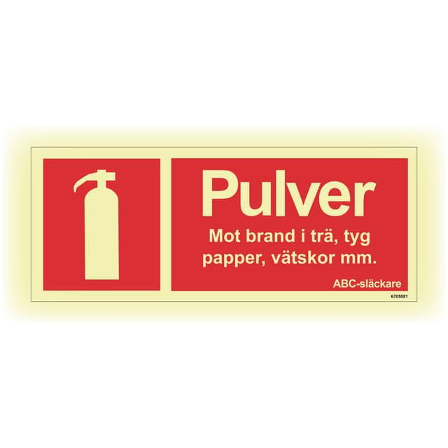 SKYLT UNIGRAPHICS BRAND PULVER EFTERLYSANDE ALUMIN 250X100MM | Beijerbygg Byggmaterial