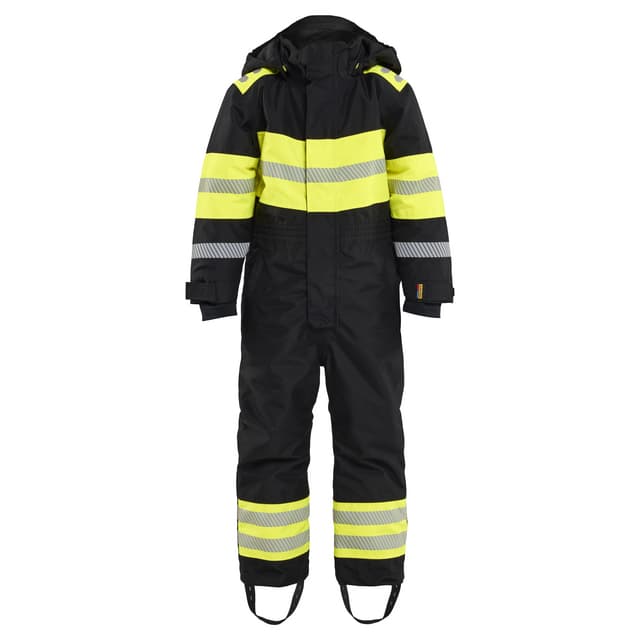 VINTEROVERALL 5215 1977 BARN SVART/VARSELGUL 110/116 | Beijerbygg Byggmaterial