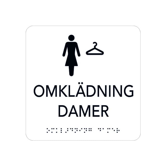 SKYLT UNIGRAPHICS OMKLÄDNING DAM TAKTIL VIT 150X150MM | Beijerbygg Byggmaterial