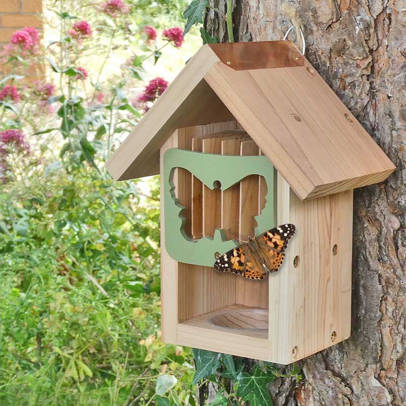Fjärilsbo Butterfly Barn, FSC-trä 21×11×9 cm viloplats lameller matbehållare