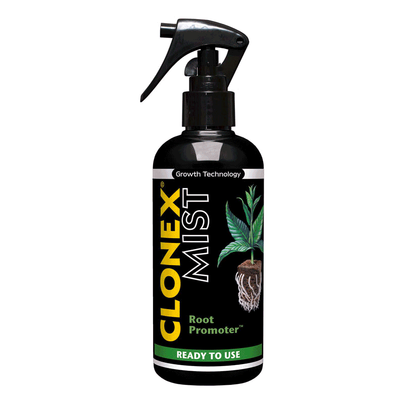 Clonex Mist, 300 ml, rotningsstimulerande spray, naturliga mineraler, aminosyror, kelp, fungerar i alla odlingsmedium.