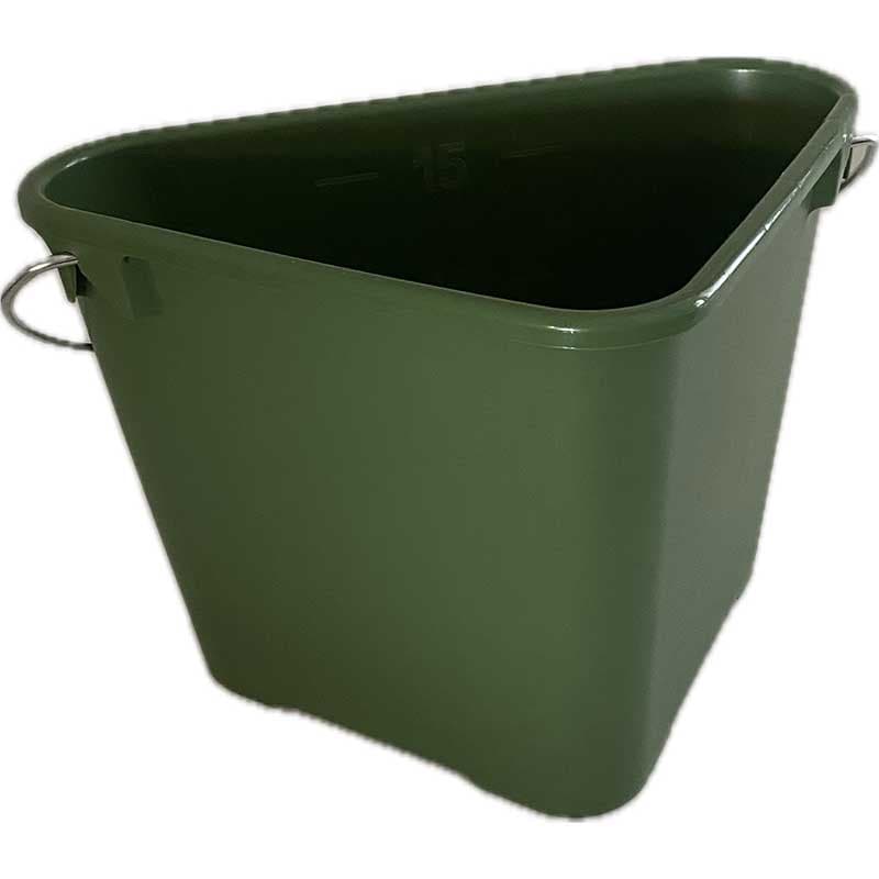 Hink Trican Professional 17 L mörkgrön, Trekantig, robust 17 l PP-hink med greppvänligt handtag