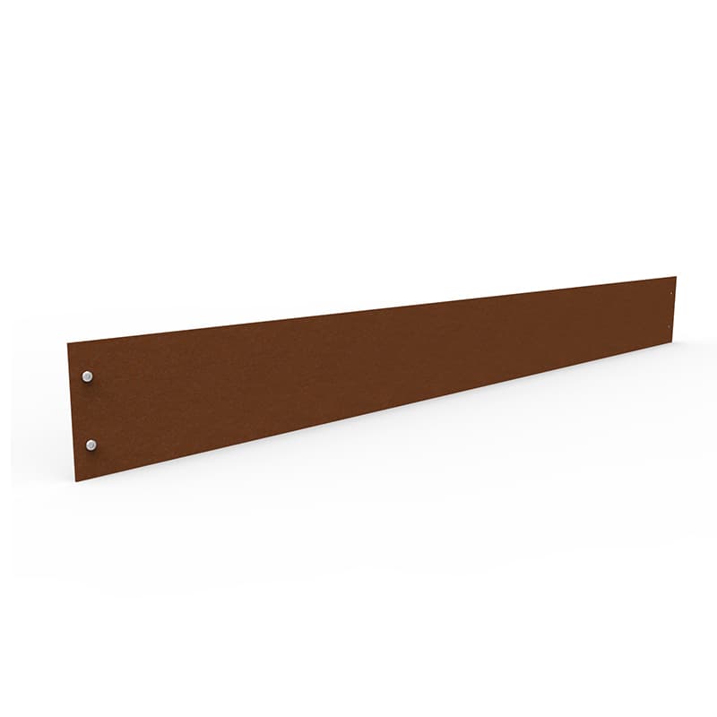 Planteringskant rak corten 120×1150 mm, extra lång cortenkant för större trädgårdsytor