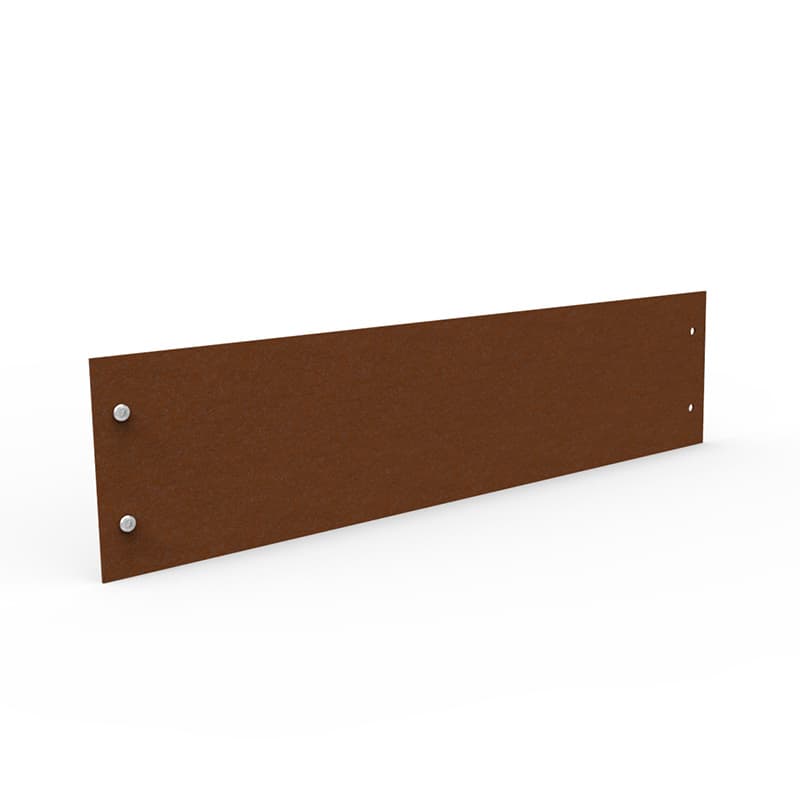 Planteringskant rak corten 120×500 mm, robust rak kant i corten för rabatter och gångar