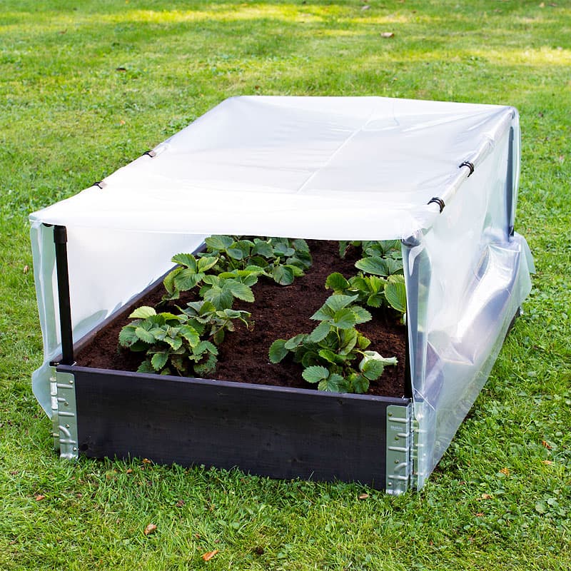 UV-plast för plast- och näthöjare, genomskinlig, 2200 x 1800 mm, grovlek 0,15 mm, utskurna hörn.