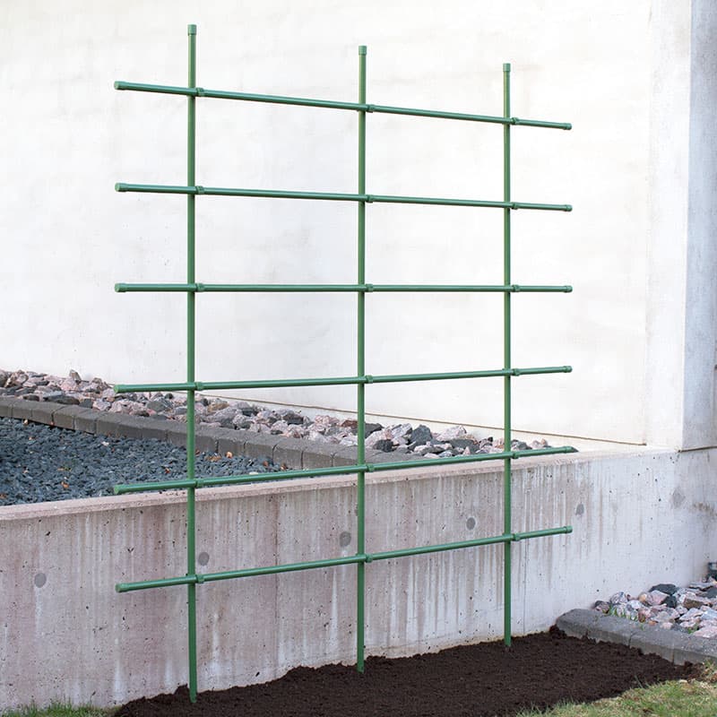 Växtspaljé grön 200×200 cm, stål UV-plast fristående/väggmontage H200 B200 grön