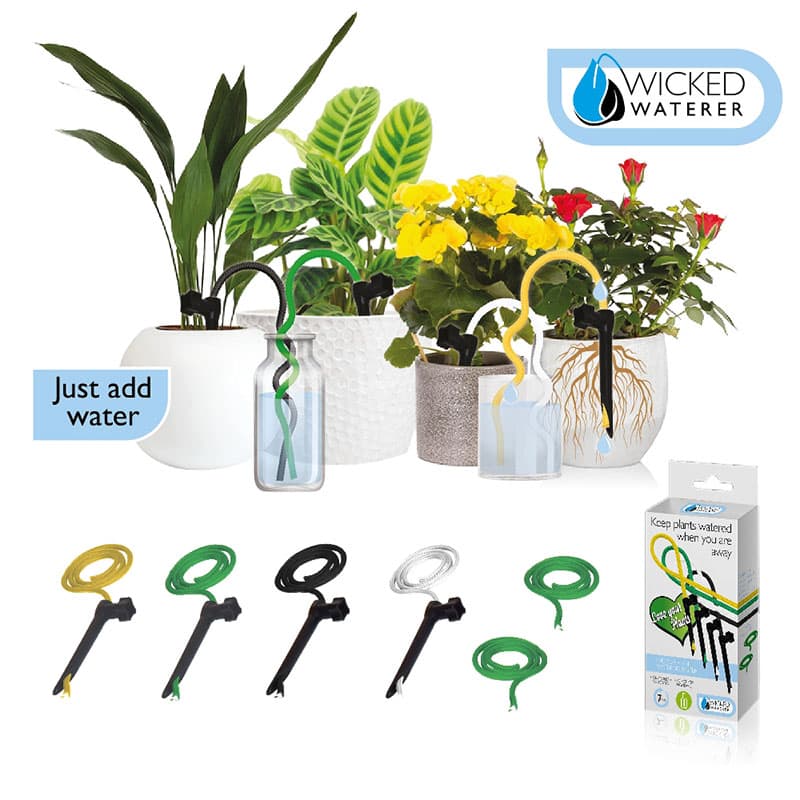 Självbevattning Spike Water Kit 4-pack, vattnar 4 krukor upp till 12 dagar justerbart