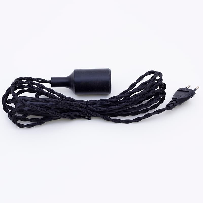 Lamphållare HELIX E27, sockel E27, max 40W, 4 m kabel, brun, Europlugg, CE-märkt.
