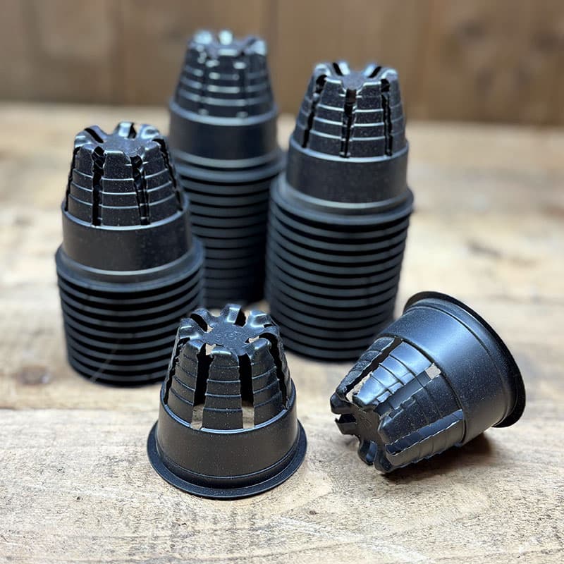 Nätkruka 55 mm, 55 mm diameter, 50 mm höjd, plast, hydroponisk odling, snabb rotutveckling, 40-pack.