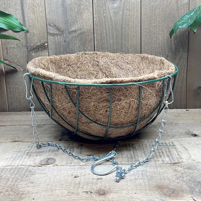 Ampel med kokosinlägg, 30 cm, grön, 30 cm, kokos, hängande växt, hållbar, 1 st.