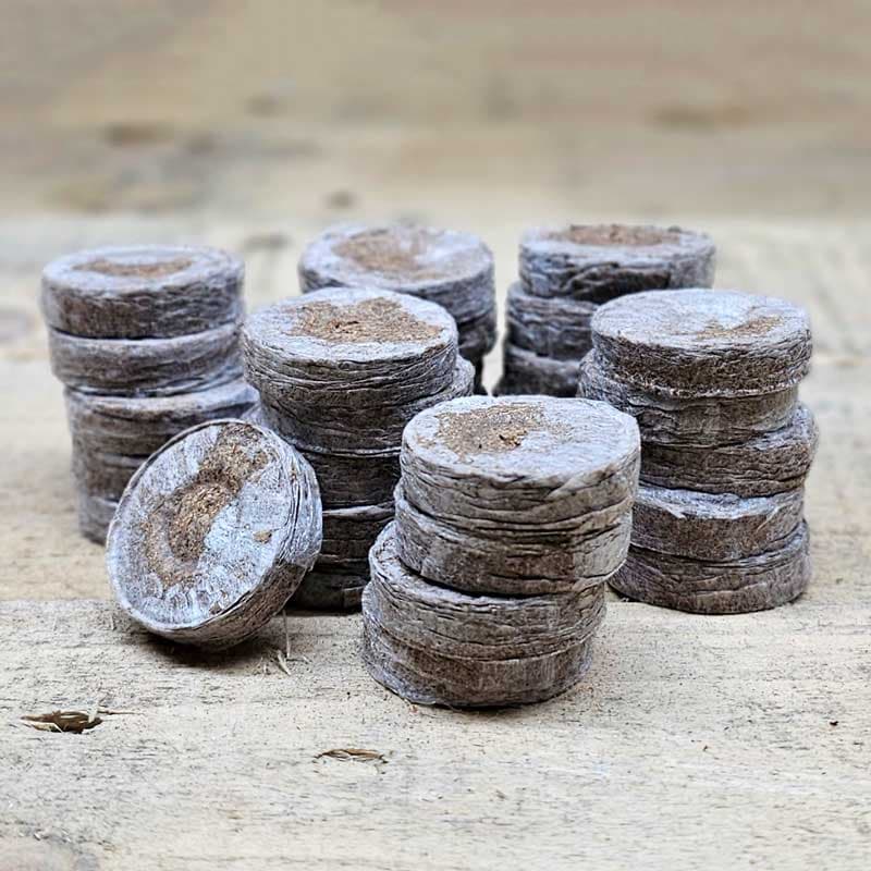 Torvbriketter 33 mm, 30-pack, diameter 33 mm, odlingskuber, för rotning av sticklingar och fröer.