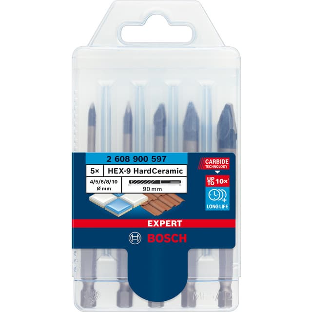 BORRSET HEX HARDCERAMIC 4-10MM 5ST | Beijerbygg Byggmaterial